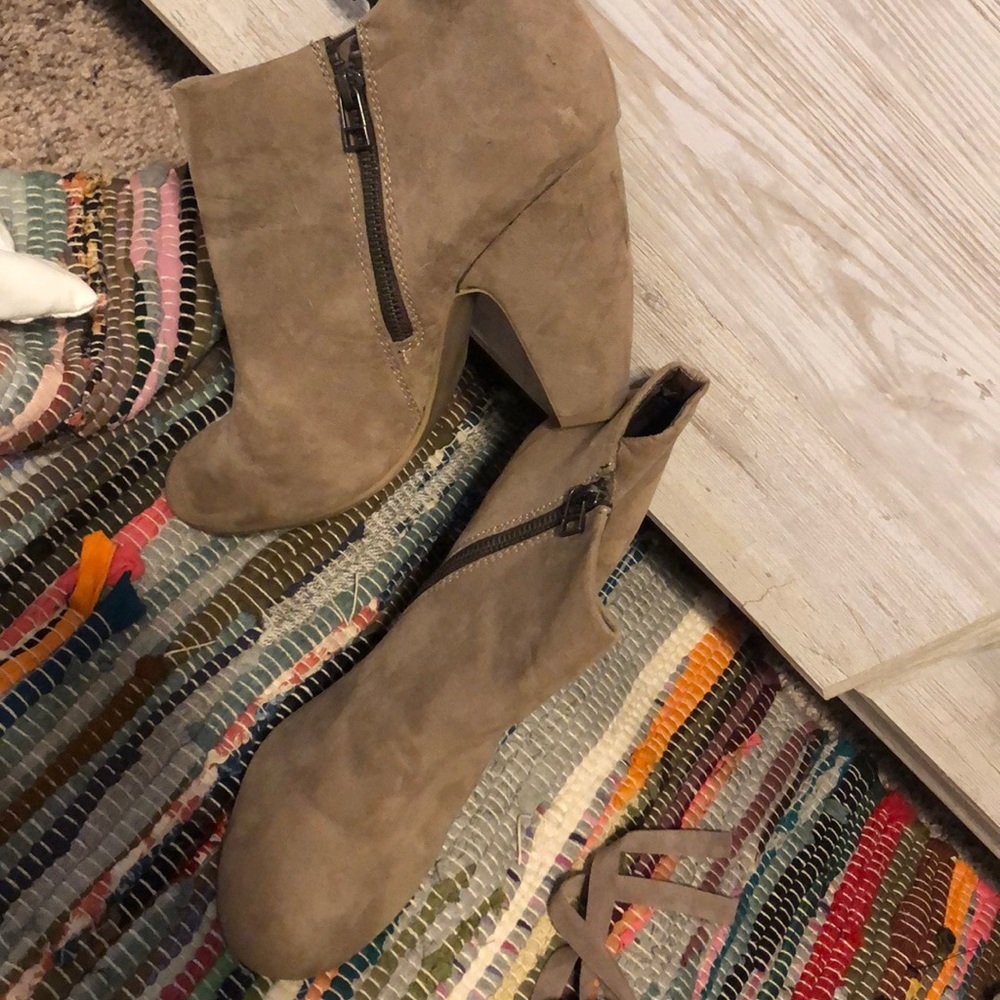 Sued booties